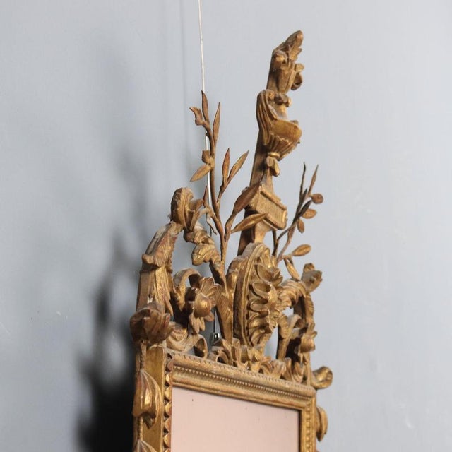 Mirror in Carved and Gilded Wood Frame For Sale - Image 9 of 12