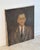 American 1930s-40s Man in Tie Portrait Painting For Sale - Image 3 of 5