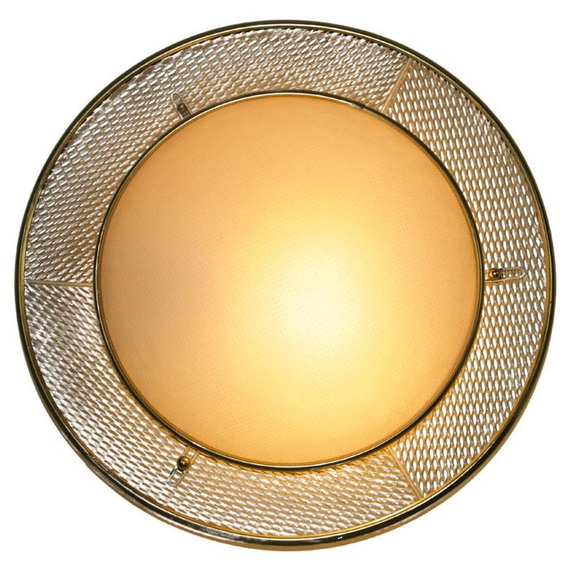 Mid-Century Brass Flush Mount attributed to Erco, 1960s For Sale - Image 15 of 15