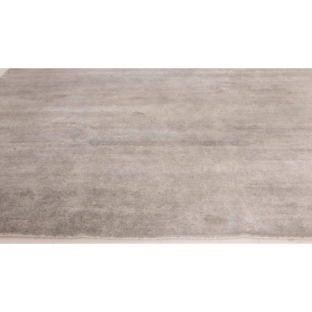 Contemporary Silver Handmade Wool Rug by Doris Leslie Blau For Sale - Image 4 of 6