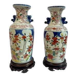 Imari Porcelain Vases, a Pair