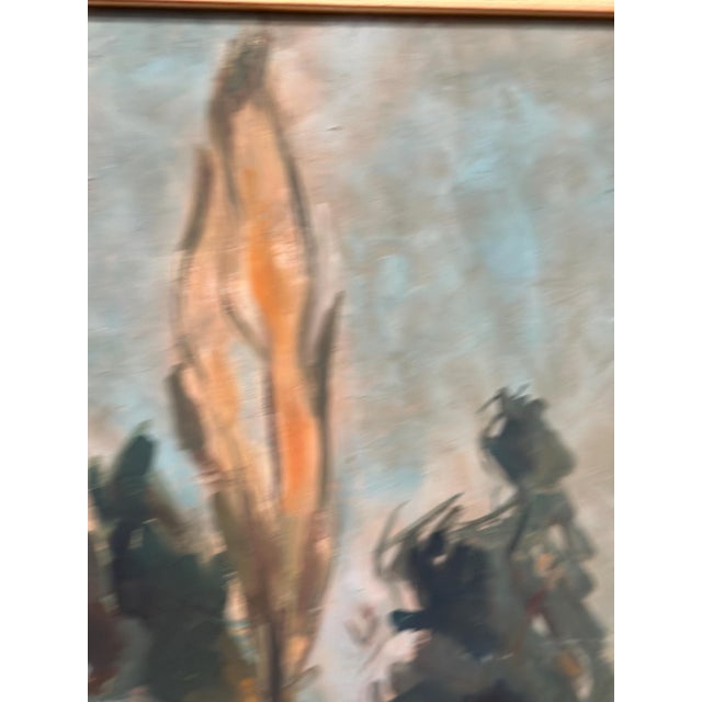 Original swedish oil on panel – “house” by m. Olofgoluth – signed & dated 1969 – vintage & framed – 71 × 50 cm (28" ×...