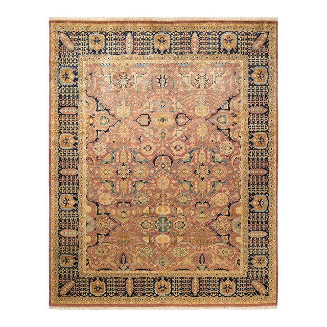 Pink Mogul, One-of-a-Kind Hand-Knotted Area Rug in Pink, 8' 2" x 10' 0" For Sale - Image 8 of 8
