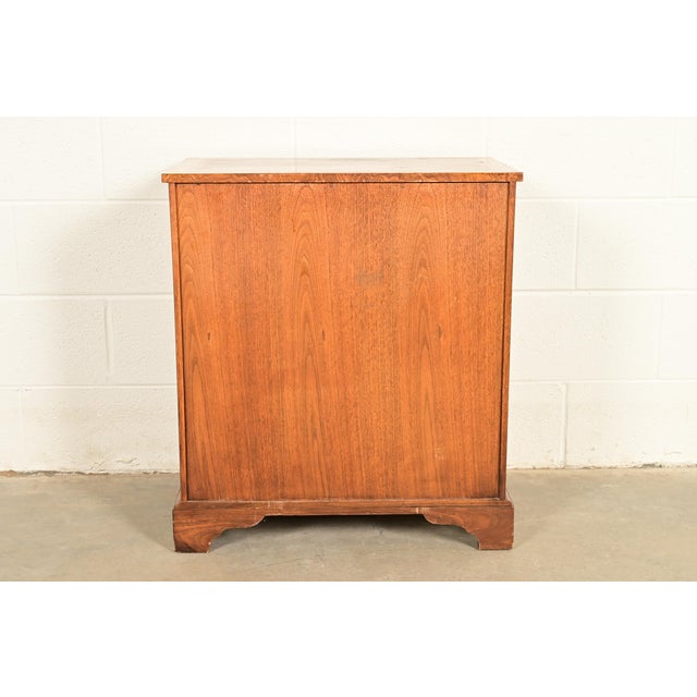 Baker Furniture Georgian Burled Walnut Writing Desk, Circa 1970s For Sale - Image 13 of 14