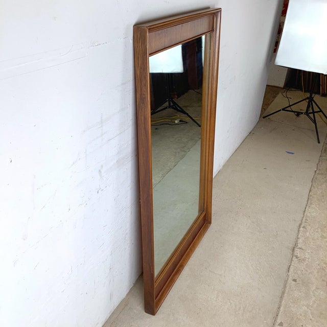 Mid 20th Century Vintage Walnut & Pecan Mirror, Mid-Century American For Sale - Image 5 of 12