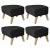 Dark Grey Natural Oak Rafsimonsvidar3 My Own Chair Footstools by Lassen, Set of 4 For Sale - Image 6 of 6