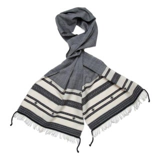 Myra Gray/Ivory Scarf For Sale