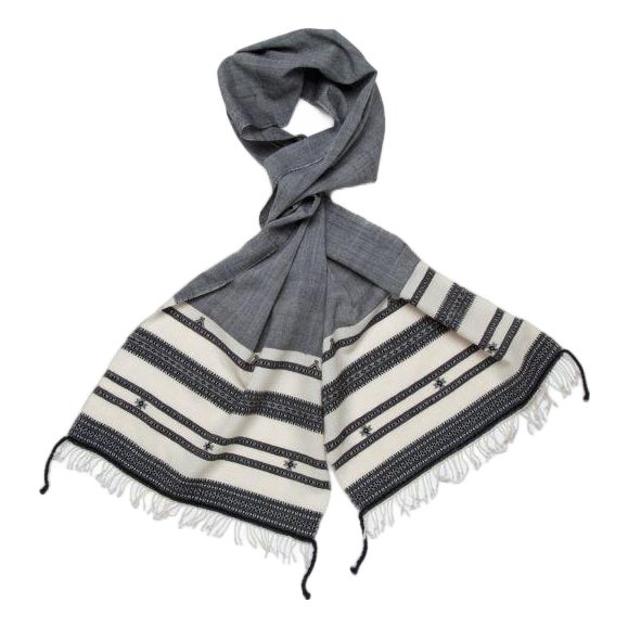 Myra Gray/Ivory Scarf For Sale