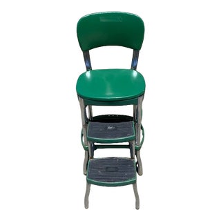 Vintage Mid Century Green Stool For Sale