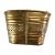 Metal 1970’s Indian Solid Brass Pierced Square Basket With Ribbed Detail For Sale - Image 7 of 9