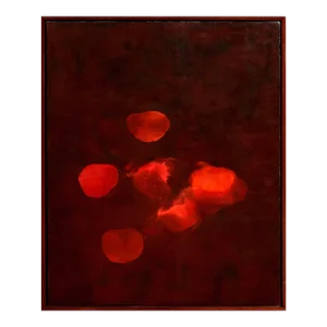 "True Selves" Red Abstract by Sharon Weiner