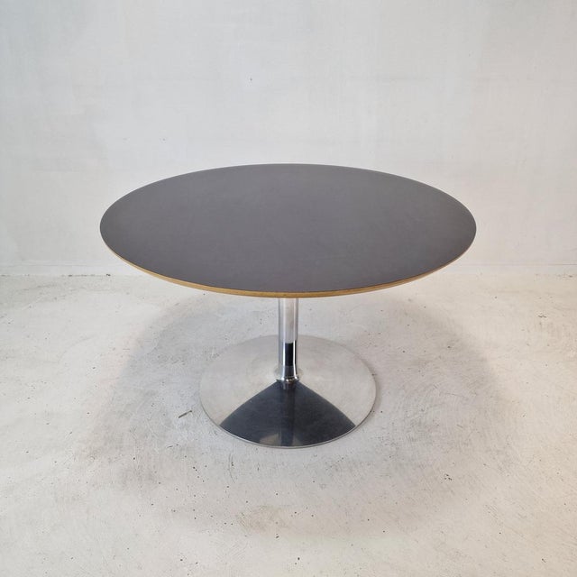 Mid-Century Modern Round Dining Table by Pierre Paulin for Artifort For Sale - Image 3 of 15