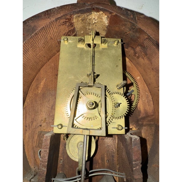 Wood Early 19th Century Massachusetts Banjo Wall Clock by Horace Tifft For Sale - Image 7 of 12