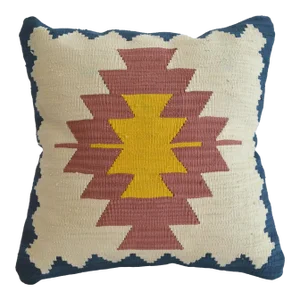 Hand Woven Silk Pillow Cover Oushak Pattern 1. Class Throw Pillow - 15″ X 15″