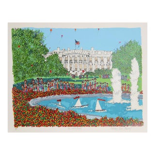 The White House, Signed Screenprint by Susan Pear Meisel For Sale