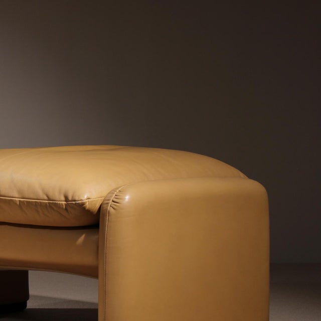 Leather Maralunga Ottoman by Vico Magistretti for Cassina, Italy, 1973 For Sale - Image 6 of 14