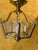 Vintage Brass and Glass 3 Light Fixture For Sale In Baltimore - Image 6 of 7