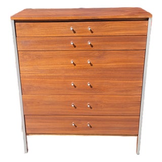 Mid - Century Paul McCobb Tall Dresser 6 Drawer Walnut 1950s for Calvin Furniture Company For Sale