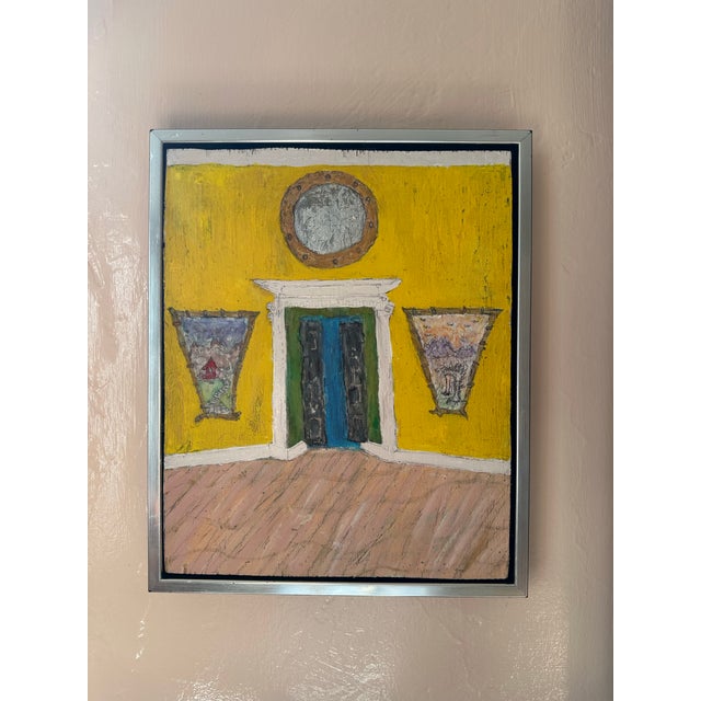 Whimsical Yellow Interior Painting For Sale - Image 4 of 9