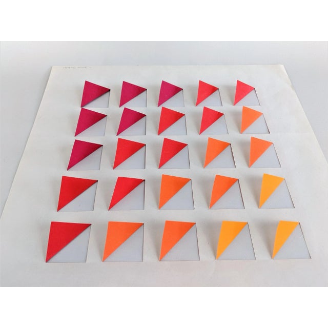 1970s Vintage Anne Youkeles Op Art Pencil Signed Poster Print For Sale - Image 10 of 13