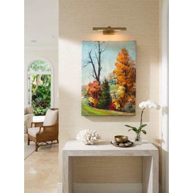 1960s Painting – Autumn Landscape Oil on Canvas Signed Niki A. Karagyllakis For Sale - Image 12 of 12