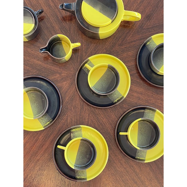 Italian Ceramic Tea or Coffee Set from SIC Ceramiche Artistiche, 1960s-1970s, Set of 13 For Sale - Image 12 of 13