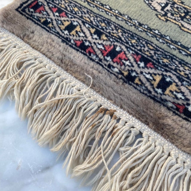 Antique Persian Wool Entryway Prayer Rug From Pakistan 1x3 | Chairish
