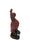 Wood Late 20th Century Buddha Sculpture Carved Wood With Inlaid Eyes and Teeth Vintage Chinese Wealth Figure For Sale - Image 7 of 9