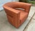 Contemporary Contemporary Orange Keyhole Swivel Tub Chair For Sale - Image 3 of 9