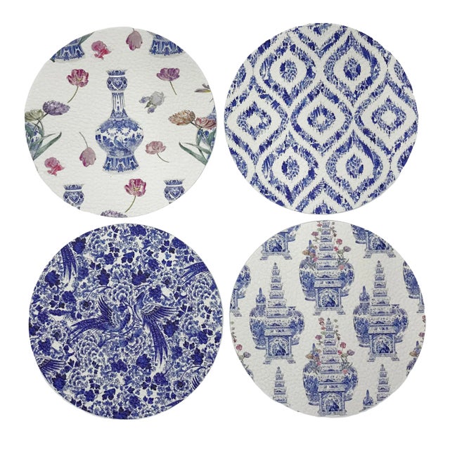 Royal Delft Coasters, Set of 4 For Sale