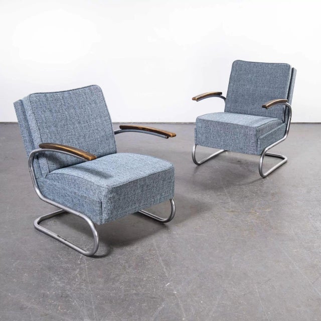 Blue Fleck Armchair by Mart Stam for Mucke Melder, 1930s For Sale - Image 10 of 18