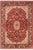 Red Art Nouveau Medallion 1990's Pak-Persian Red/Blue Wool Rug - 6'0'' X 9'3'' For Sale - Image 8 of 9
