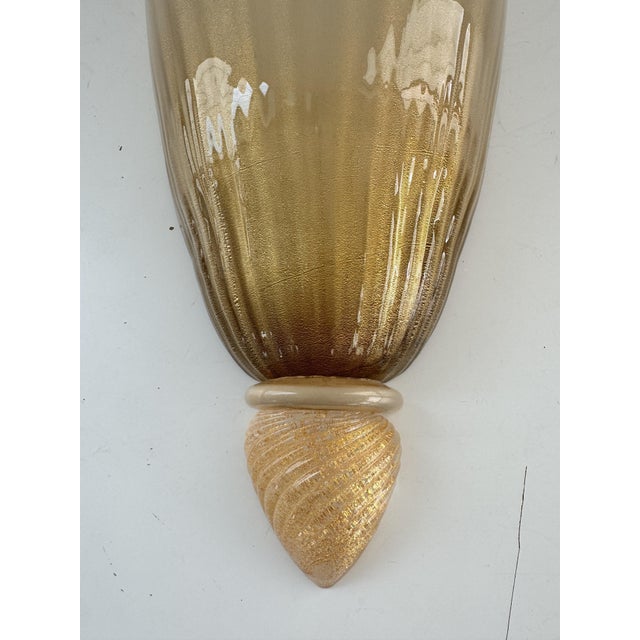 Large Italian Murano Glass Wall Sconces, 1970s, Set of 2 For Sale - Image 11 of 16