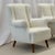 Pair American Mid-Century Scroll Lounge / Wingback Chairs, Boucle, Draper Style For Sale - Image 4 of 13
