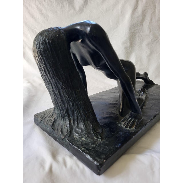 This striking modernist sculpture titled "Arising" was designed by French artist Jean-Pierre Renard for the renowned art...