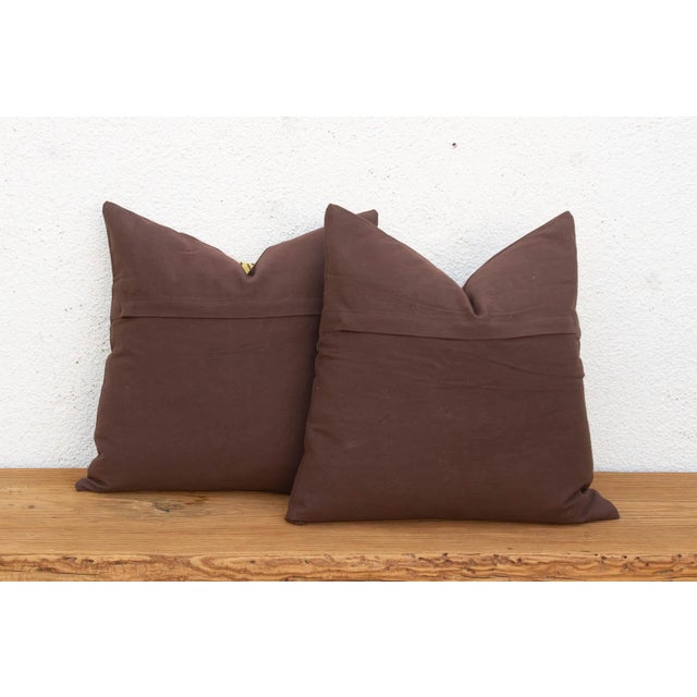 Textile Pair of 18" Multicolor Suzani Medallion Pillow Covers For Sale - Image 7 of 8