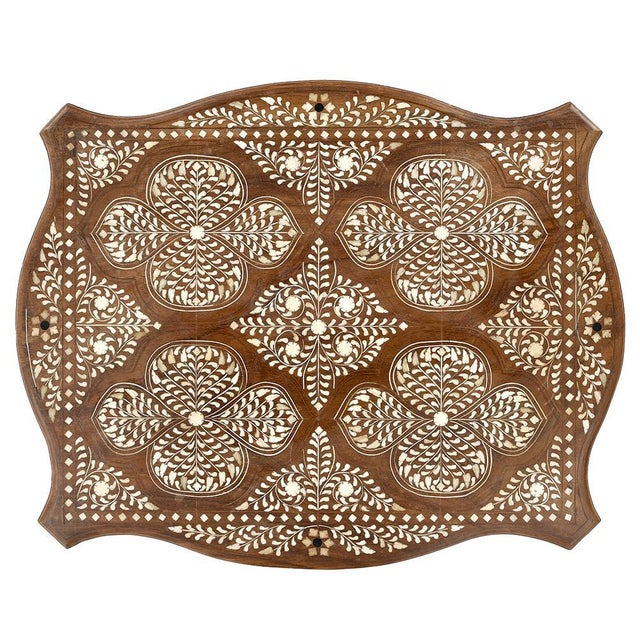 Vintage Marquetry Side Table For Sale - Image 3 of 6