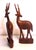 Mid-Century Modern Mid-20th Century Kamba Wood Carving Pair Standing Gazelle/Antelope Figurines VTG / 2 For Sale - Image 3 of 6