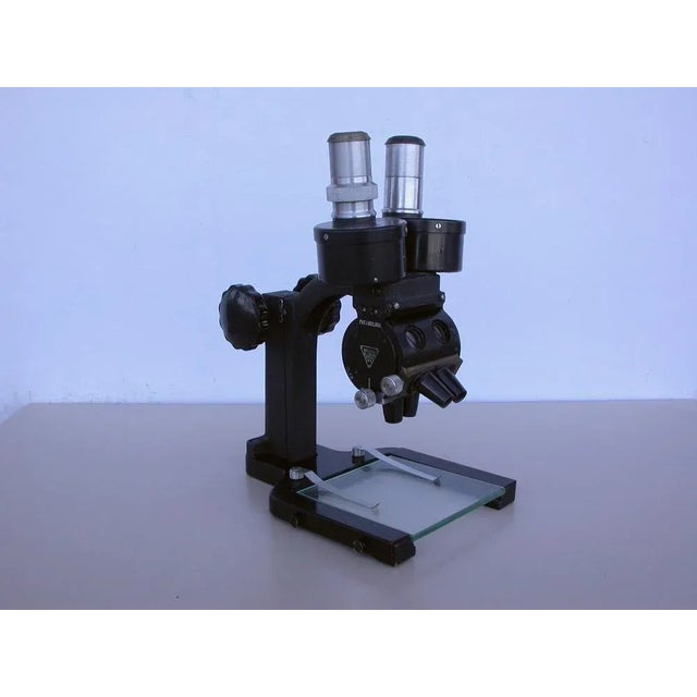 Metal Microscope from Bausch & Lomb, 1935 For Sale - Image 7 of 9