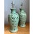 Vintage Celadon Pierced Ceramic Lamps - a pair For Sale - Image 4 of 12