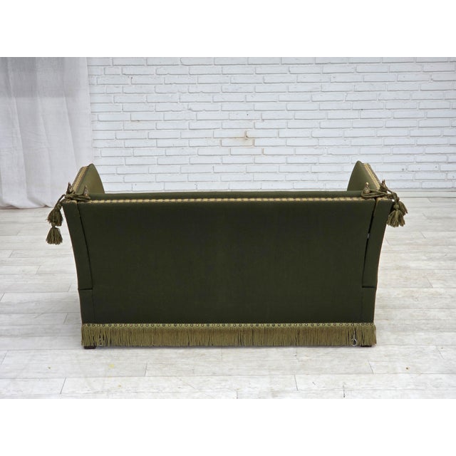 Danish 2-Seater Drop-Arm Spanish Sofa in Furniture Wool, 1970s For Sale - Image 15 of 18