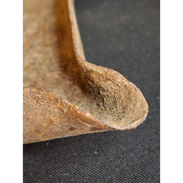 18th C Hand Forged Wrought Iron 4-Wick Fat Lamp Primitive Square Crusie Pick For Sale - Image 12 of 17