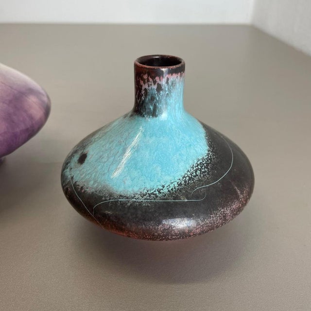 Red Black Ceramic Studio Pottery Vases from Otto Keramik, Germany, 1970s, Set of 3 For Sale - Image 13 of 18