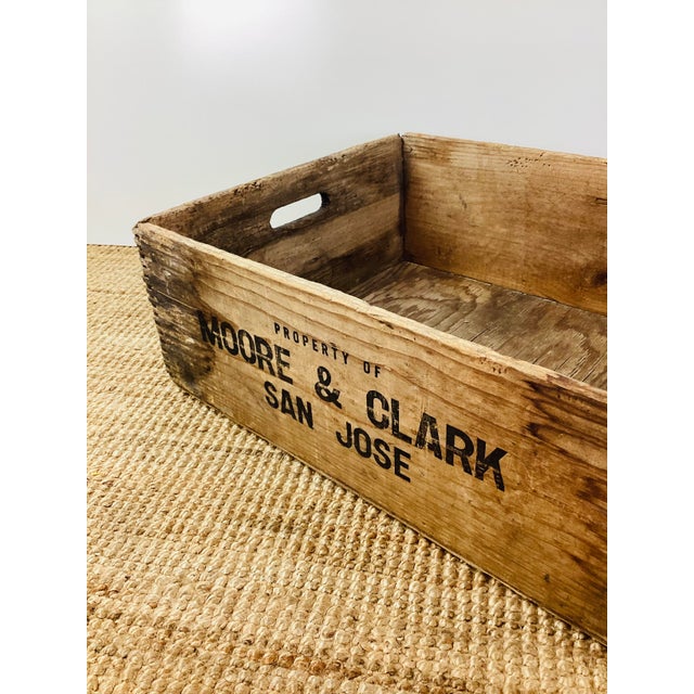 Cabin Vintage / Antique Rustic Farmhouse Style Wood Vegetable Shipping Crate Box For Sale - Image 3 of 8