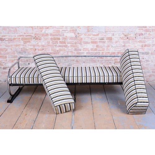 Bauhaus Sofa in Chrome-Plated Steel by Robert Slezák, Czech, 1930s For Sale - Image 16 of 18