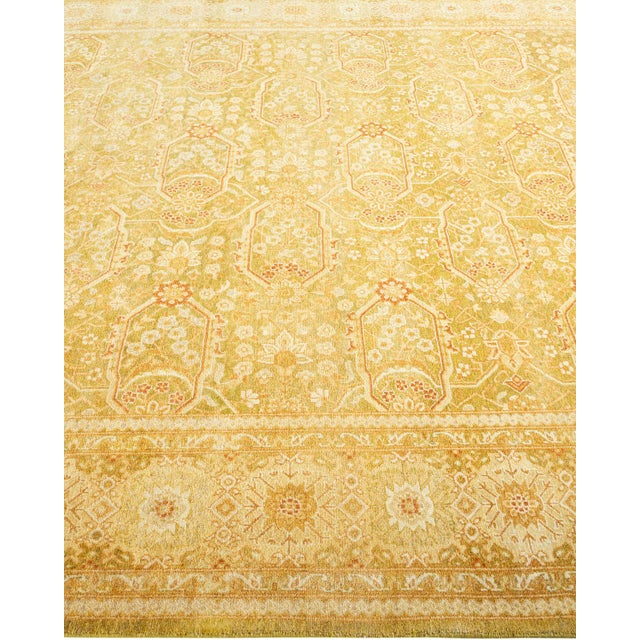 Solo Rugs Mogul, One-of-a-Kind Hand-Knotted Area Rug - Green, 6' 2" x 8' 10" For Sale - Image 4 of 8