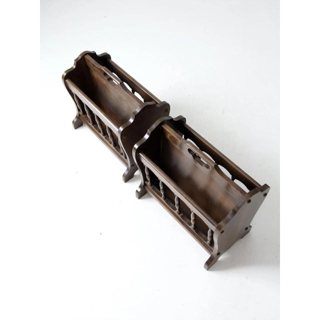 Vintage Lodge Style Magazine Racks Pair For Sale - Image 9 of 13