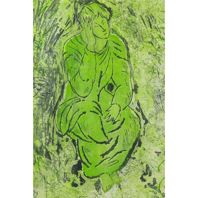 Etching and aquatint realized by Sandro Chia in 1983. Includes a wooden frame cm. 75x61. Artist proof and signed and...