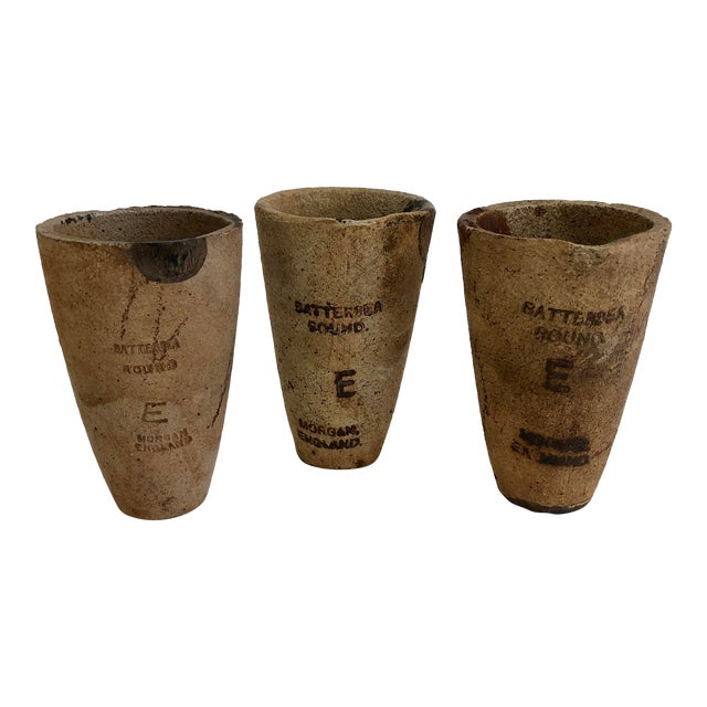 Antique English Battersea Gold Mining Crucibles Set of 3 Chairish