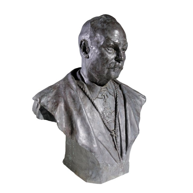 Frantz Vermeylen, Order of Knighthood Bust, 1921, Bronze For Sale - Image 15 of 15